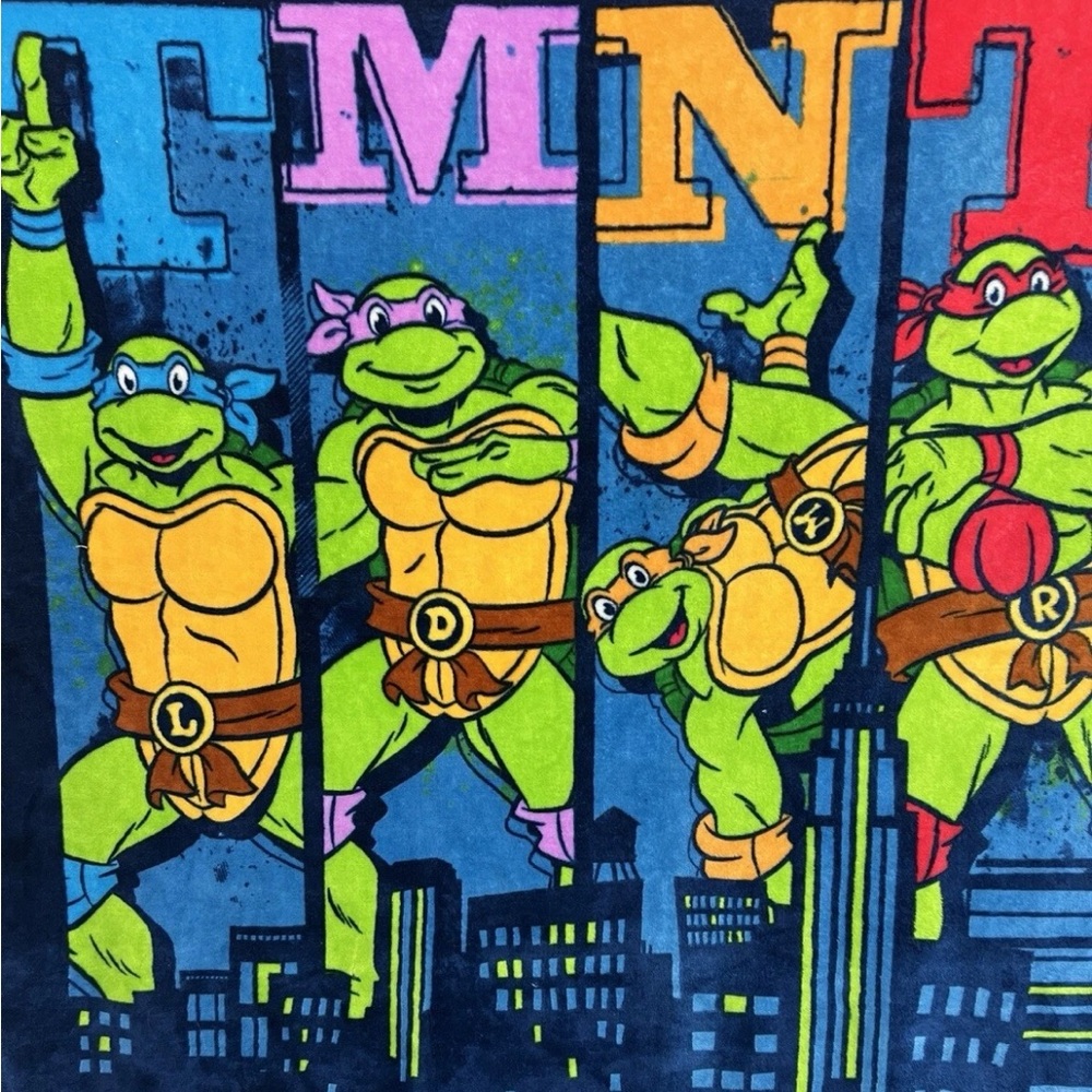 Teenage Mutant Ninja Turtles Fleece Blanket Throw Cowabunga Nickelodeon 47 x 40
